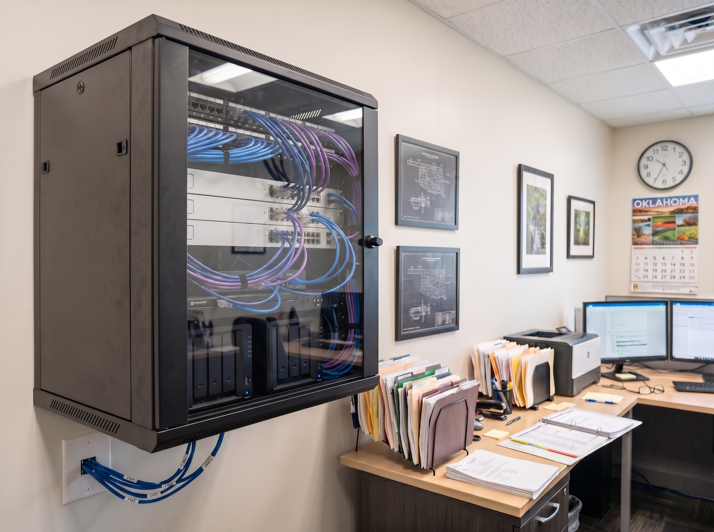 Network cabling and patch panels